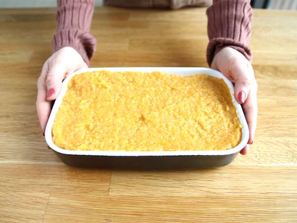 Kue labu dan kelapa (mudah) - Persiapan langkah 3