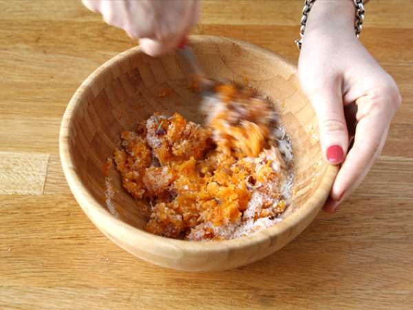 Butternut yang dihancurkan dengan hazelnut - Persiapan langkah 2