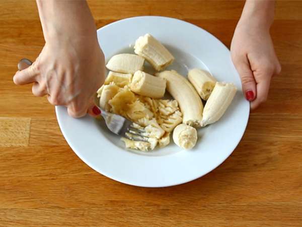 Kue pisang dan chocolate chip - Vegan dan Bebas Gluten - Persiapan langkah 1
