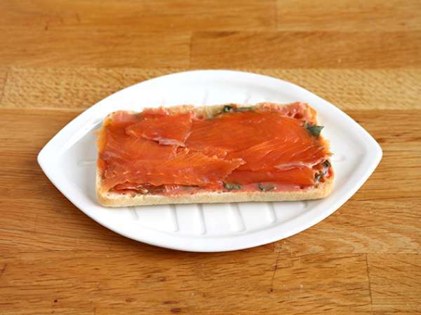 Salmon, mozzarella, dan panini dill - Persiapan langkah 2