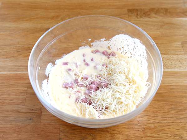 Quiche rendah lemak dengan ham, keju, dan yoghurt! - Persiapan langkah 1