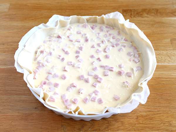 Quiche rendah lemak dengan ham, keju, dan yoghurt! - Persiapan langkah 3