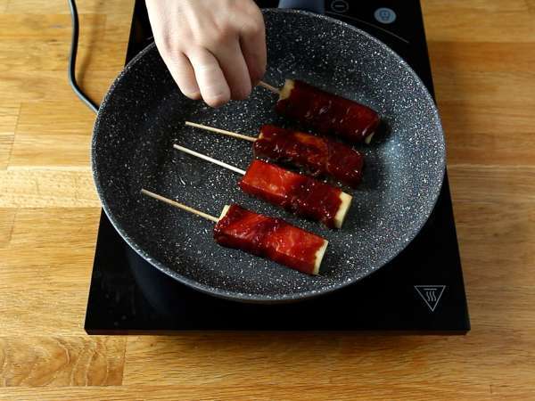 Sate daging sapi yakitori dengan keju - Persiapan langkah 7