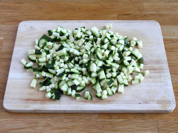 Cukini, keju kambing dan salad lemon - Persiapan langkah 2