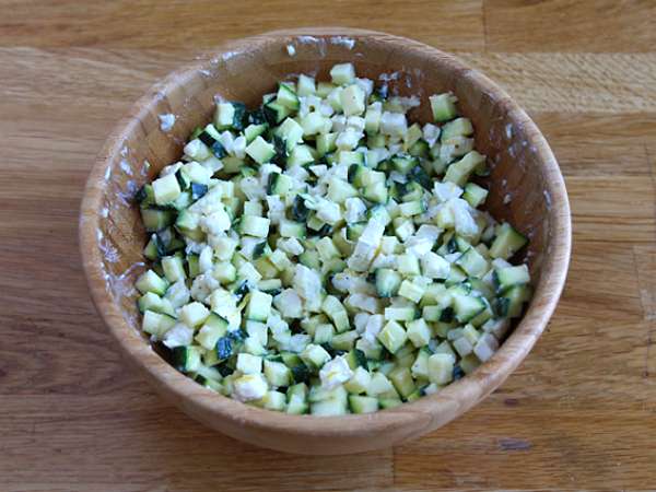 Cukini, keju kambing dan salad lemon - Persiapan langkah 4