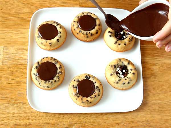 Kue kering harimau cokelat - ganache renyah - Persiapan langkah 8