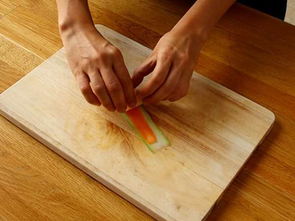 Cukini merah muda dan quiche wortel - Persiapan langkah 1