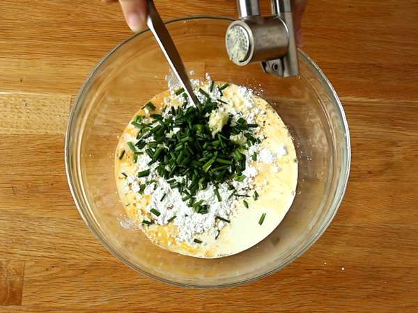 Terrine cukini dan salmon asap - Persiapan langkah 3