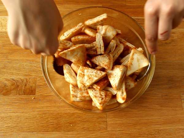 Keripik roti pita - resep ekspres - Persiapan langkah 3