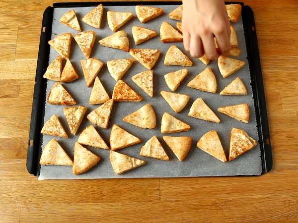 Keripik roti pita - resep ekspres - Persiapan langkah 4