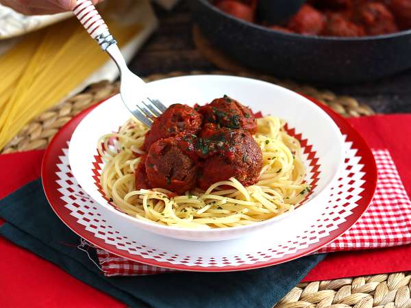 Bakso seitan vegetarian dengan saus tomat - Persiapan langkah 6