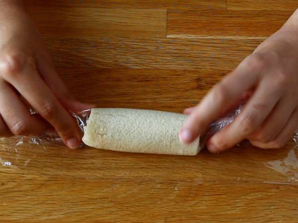 Roti panggang batang kayu Yule - Persiapan langkah 3