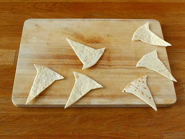 Topi penyihir - keripik tortilla - Persiapan langkah 1