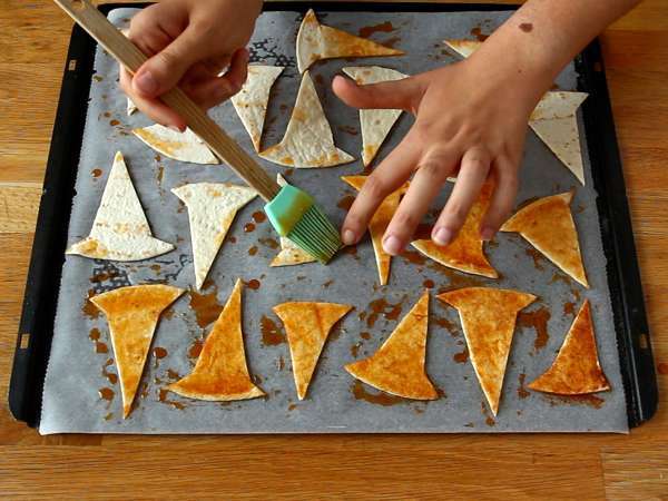Topi penyihir - keripik tortilla - Persiapan langkah 2