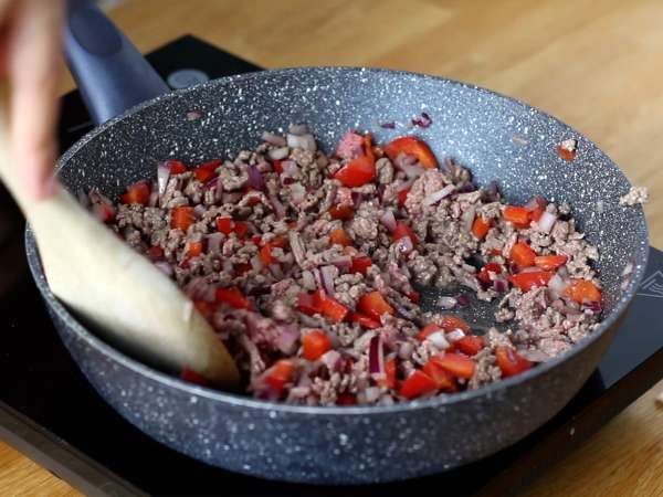 Taco dengan samosa daging cincang - Persiapan langkah 2