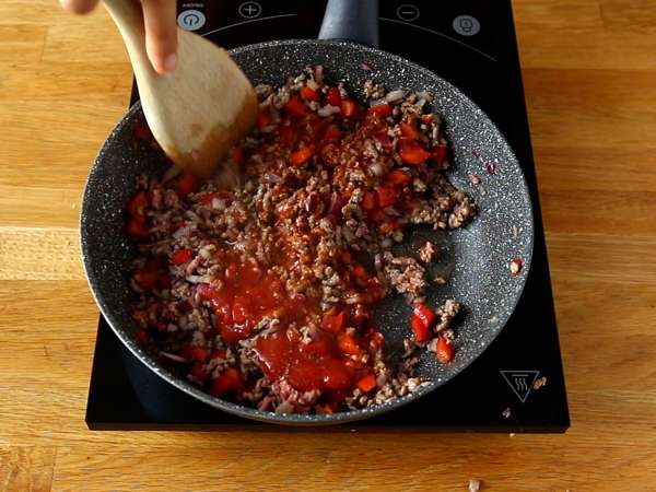 Taco dengan samosa daging cincang - Persiapan langkah 3