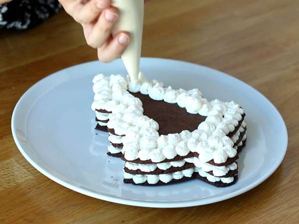 Kue tart pohon Natal: satu-satunya resep yang bisa menggantikan batang kayu! - Persiapan langkah 9