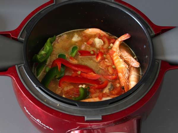 Paella super cepat dengan Cookeo - Persiapan langkah 6