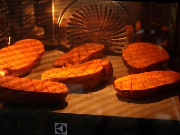 Ubi jalar panggang - Persiapan langkah 3