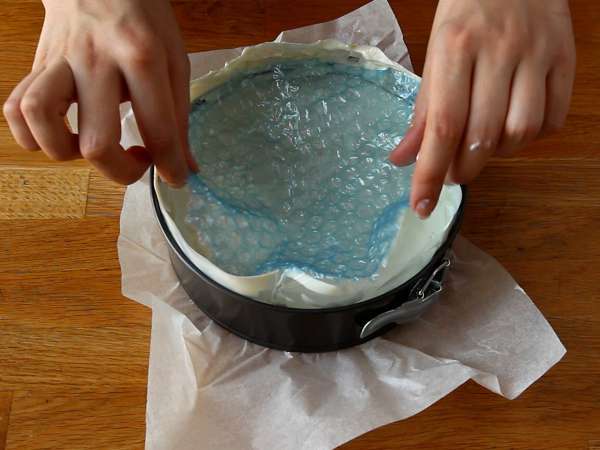 Kue keju lemon dan madu tanpa panggang (tutorial menghias kue) - Persiapan langkah 5