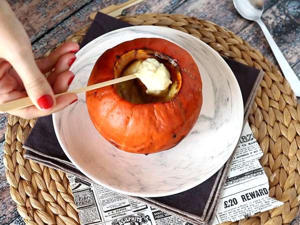 Fondue Reblochon Musim Gugur dalam labu! - Persiapan langkah 7