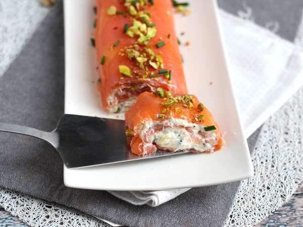 Salmon roll dengan ricotta dan pistachio - Persiapan langkah 6