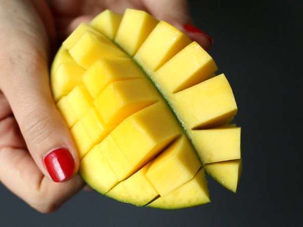 Udang dan mangga verrines untuk minuman beralkohol yang manis dan gurih - Persiapan langkah 4