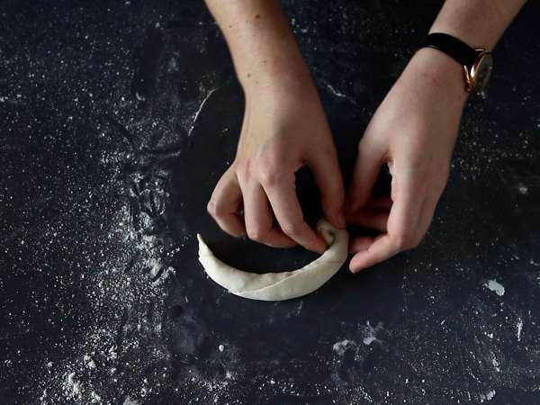 Pancake Cina dengan daun bawang - Pancake daun bawang - Persiapan langkah 3