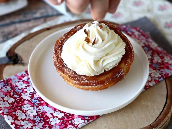 Churros panggang berbentuk mangkuk dengan topping yang melimpah - Persiapan langkah 8