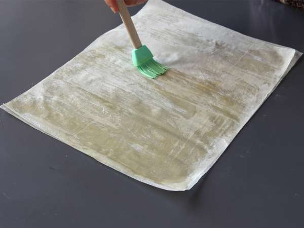 Kue keju bergaya baklava dengan pistachio, renyah dan meleleh - Persiapan langkah 1