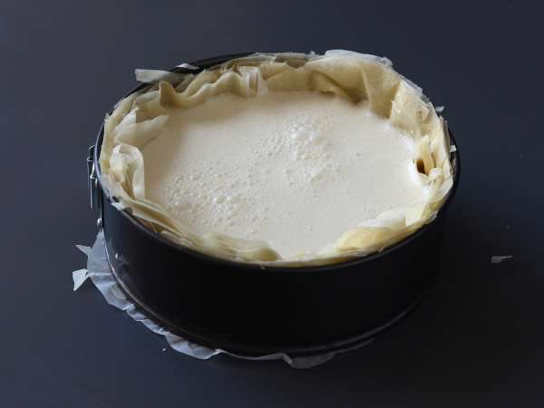 Kue keju bergaya baklava dengan pistachio, renyah dan meleleh - Persiapan langkah 6