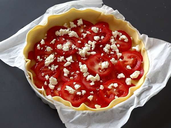 Quiche tomat dan feta vegetarian, sempurna untuk dibawa piknik! - Persiapan langkah 4