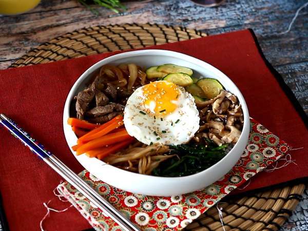 Bibimbap, hidangan tradisional Korea - Persiapan langkah 12