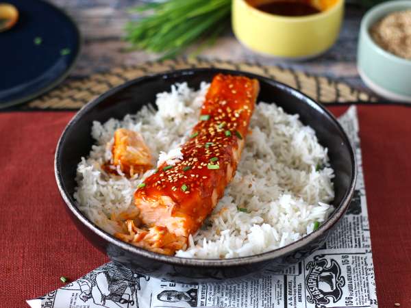 Salmon ala Korea dengan saus gochujang siap disajikan dalam 8 menit - Persiapan langkah 5