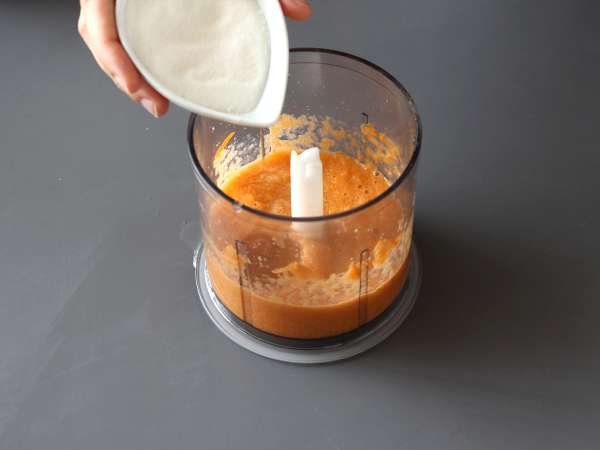 Mousse aprikot yang sangat mudah dibuat, tanpa perlu memasak dan hanya dengan beberapa bahan saja! - Persiapan langkah 3