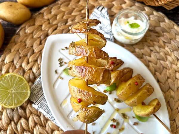 Stik kentang spiral, teknik yang sangat mudah tanpa mesin - Persiapan langkah 5