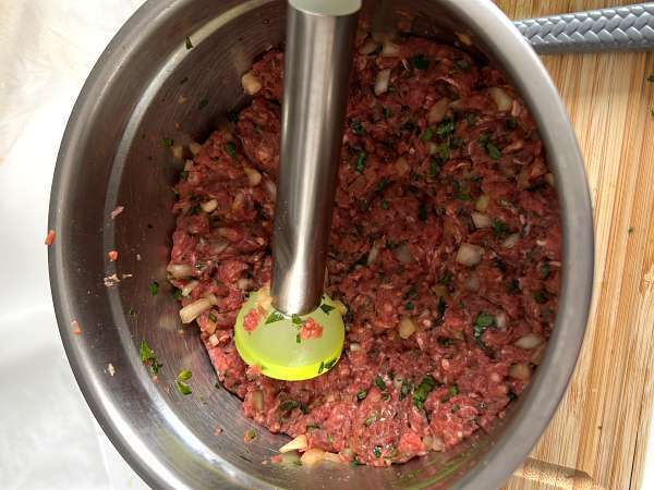 Köfte - Bakso Turki - Persiapan langkah 2