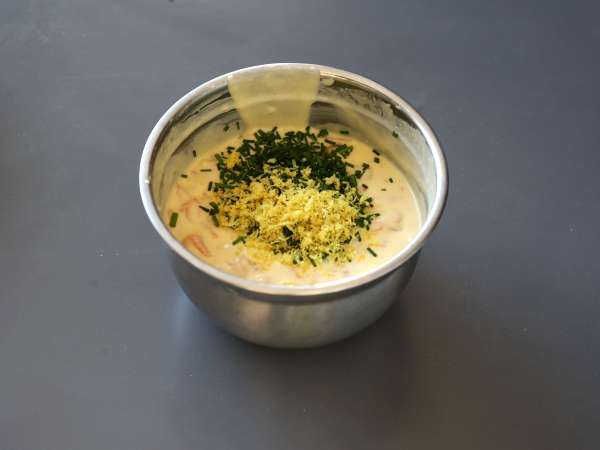 Salmon asap, lemon, dan kue kucai - Persiapan langkah 4