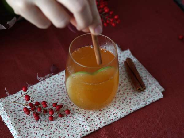 Pumpkin Spritz, koktail pedas dengan sirup labu! - Persiapan langkah 4