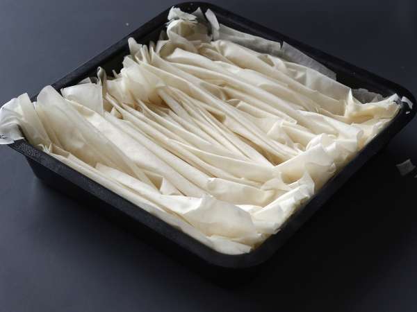 Kue crinkle yang gurih dengan keju kambing dan madu - Persiapan langkah 2