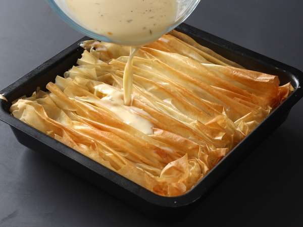 Kue crinkle yang gurih dengan keju kambing dan madu - Persiapan langkah 6