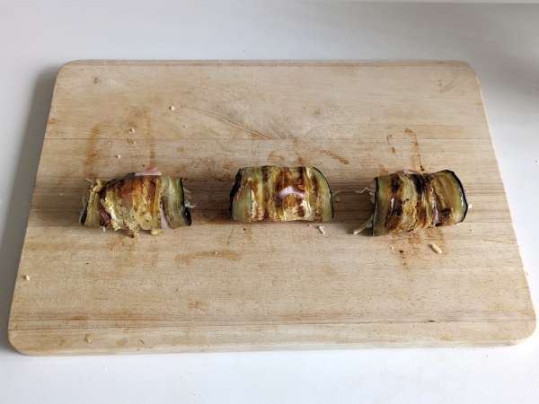 Terong gulung dalam penggorengan udara - Persiapan langkah 4