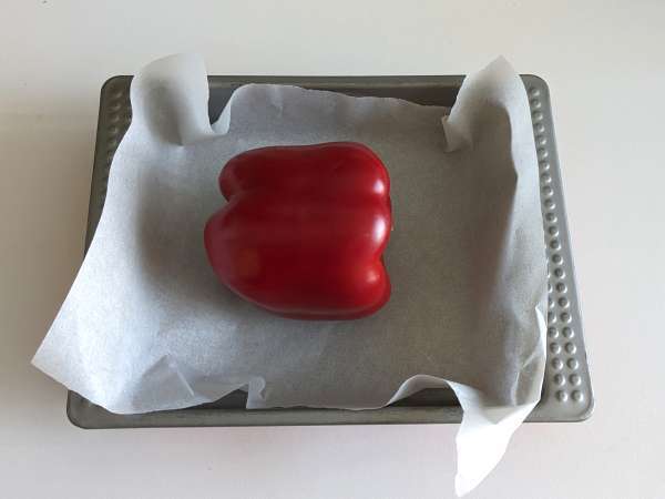 Cara menguliti paprika panggang - Persiapan langkah 1