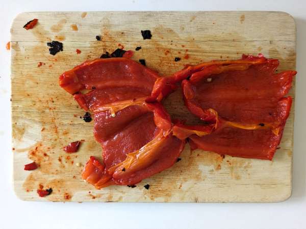 Cara menguliti paprika dalam wajan - Persiapan langkah 5