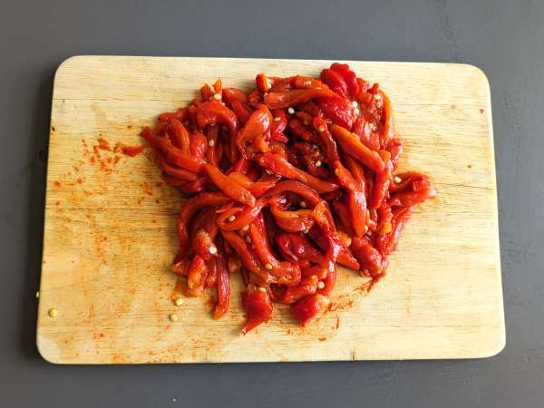 Salad lada panggang dalam penggorengan udara - Persiapan langkah 4