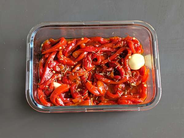 Salad lada panggang dalam penggorengan udara - Persiapan langkah 5