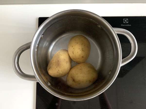 Mentimun dan salad kentang renyah - Persiapan langkah 1