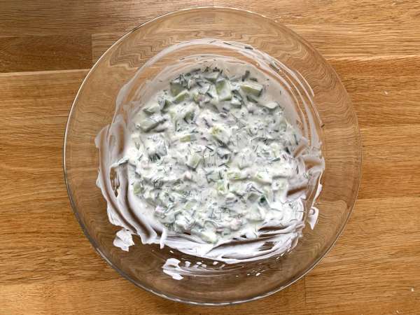 Mentimun dan salad kentang renyah - Persiapan langkah 5