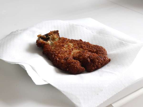 Terong dilapisi tepung roti dengan remah roti panko, kari Jepang ala katsu tapi vegetarian - Persiapan langkah 11