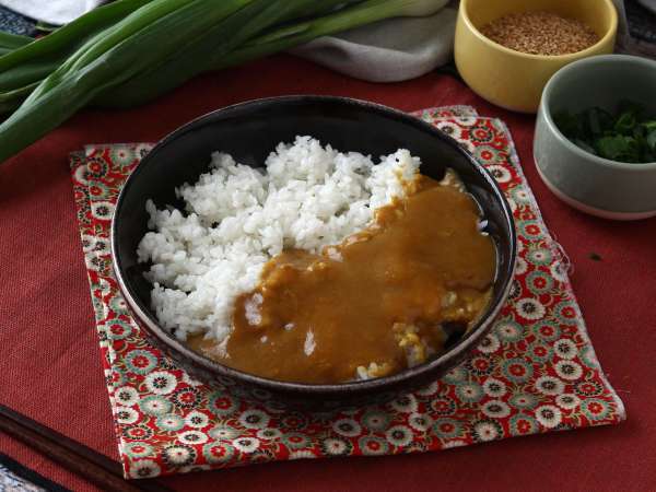 Terong dilapisi tepung roti dengan remah roti panko, kari Jepang ala katsu tapi vegetarian - Persiapan langkah 16
